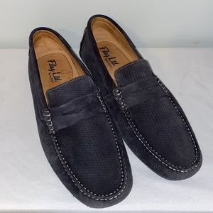 Men’s Flag Ltd. Napa Glove Perf Grey Suede Leather Driver Loafer 12 M